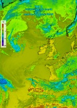 NOAA satellietbeeld Thermische bewerking - Weerstation Grootegast